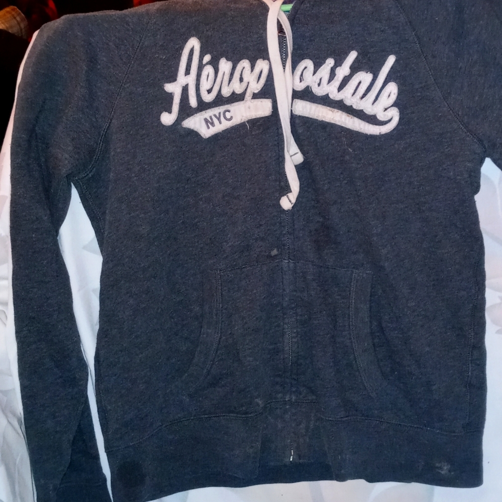 Aeropostale Grey Zip up Hoodie